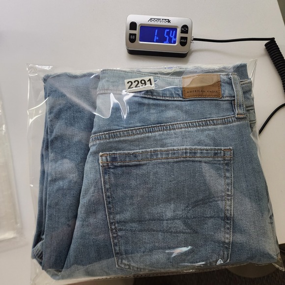 American Eagle Womens Dreamy Drape Ripped Low-Rise Baggy Wide-Leg Jean Size 8 - Picture 15 of 15